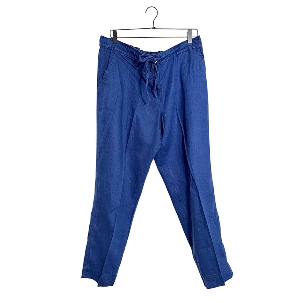 Tommy Bahama Blue Linen Drawstring Pants Size Large Relaxed Coastal Vibe